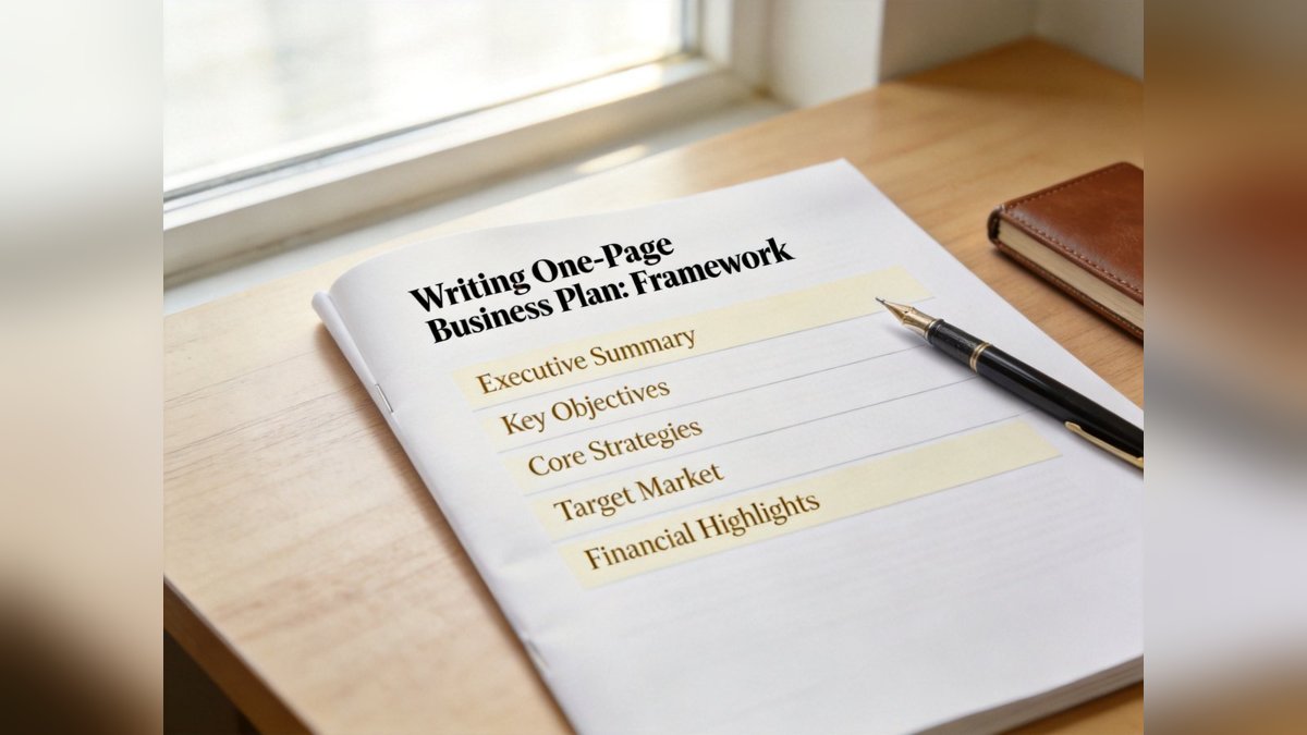Writing a One-Page Business Plan: A Simple Framework for New Founders